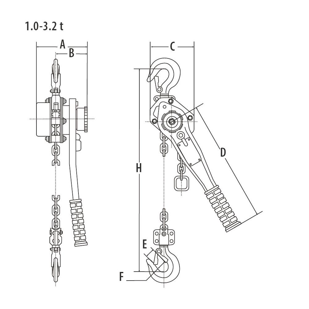 Technical draw Rema YA 1t - 3,2t 0208003